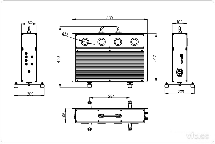 EV3000新能源汽車驅(qū)動(dòng)系統(tǒng)一體化綜合測(cè)試儀尺寸圖